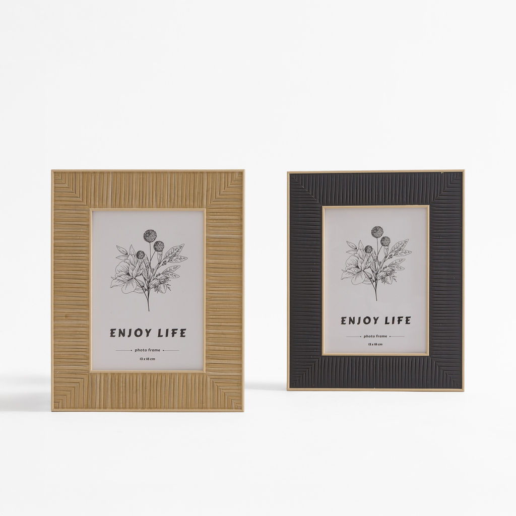 Rám na fotografie v boho štýle 13x18 cm hnedý