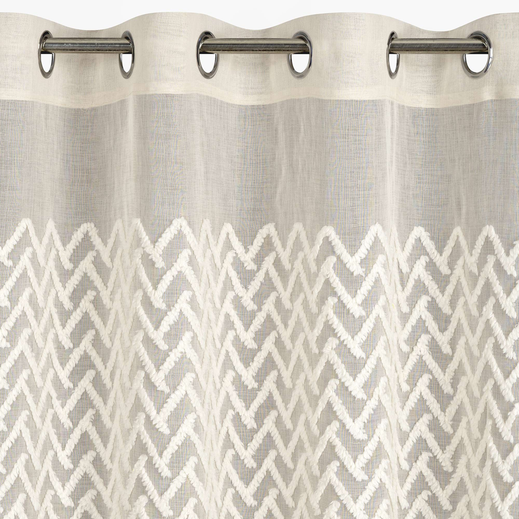 Záclona s priechodkami béžová ESTERI 140x250 cm