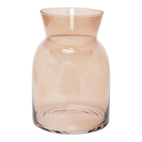 Sklenená váza hnedá FANCY 26 cm
