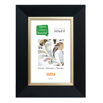 Čierno-zlatý drevený rám na fotku 10x15 cm