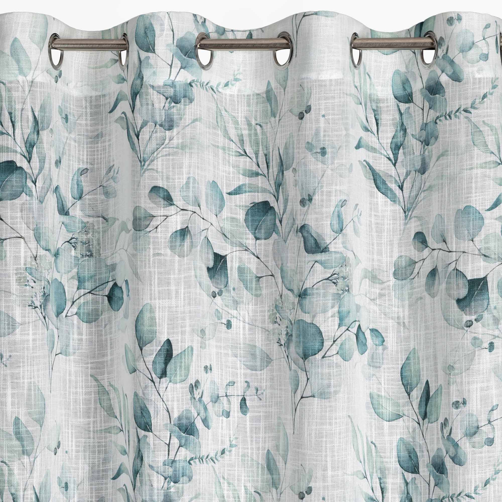 Záves na priechodkách v bielej a zelenej farbe SENA 145x250 cm