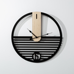 Nástenné hodiny čierno-hnedé 40 cm