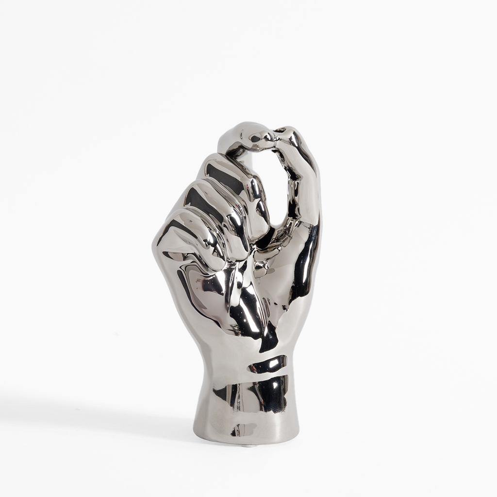 Strieborná váza RUKA 9,5 cm