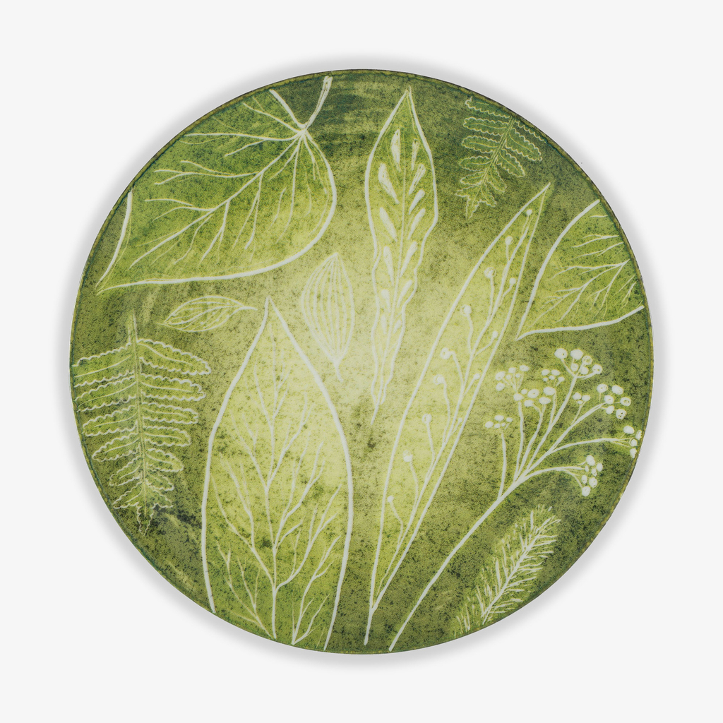 Jedálenský tanier ŠTYRI ROČNÉ OBDOBIA zelený 27 cm