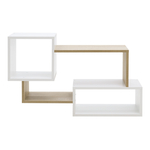 Moderná polica TRIO dub artisan/biela