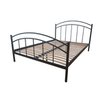 Kovová posteľ s roštom čierna KLIWIA 180x200 cm