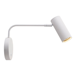 Biele moderné nástenné svietidlo s nastaviteľným ramenom TUBO WL