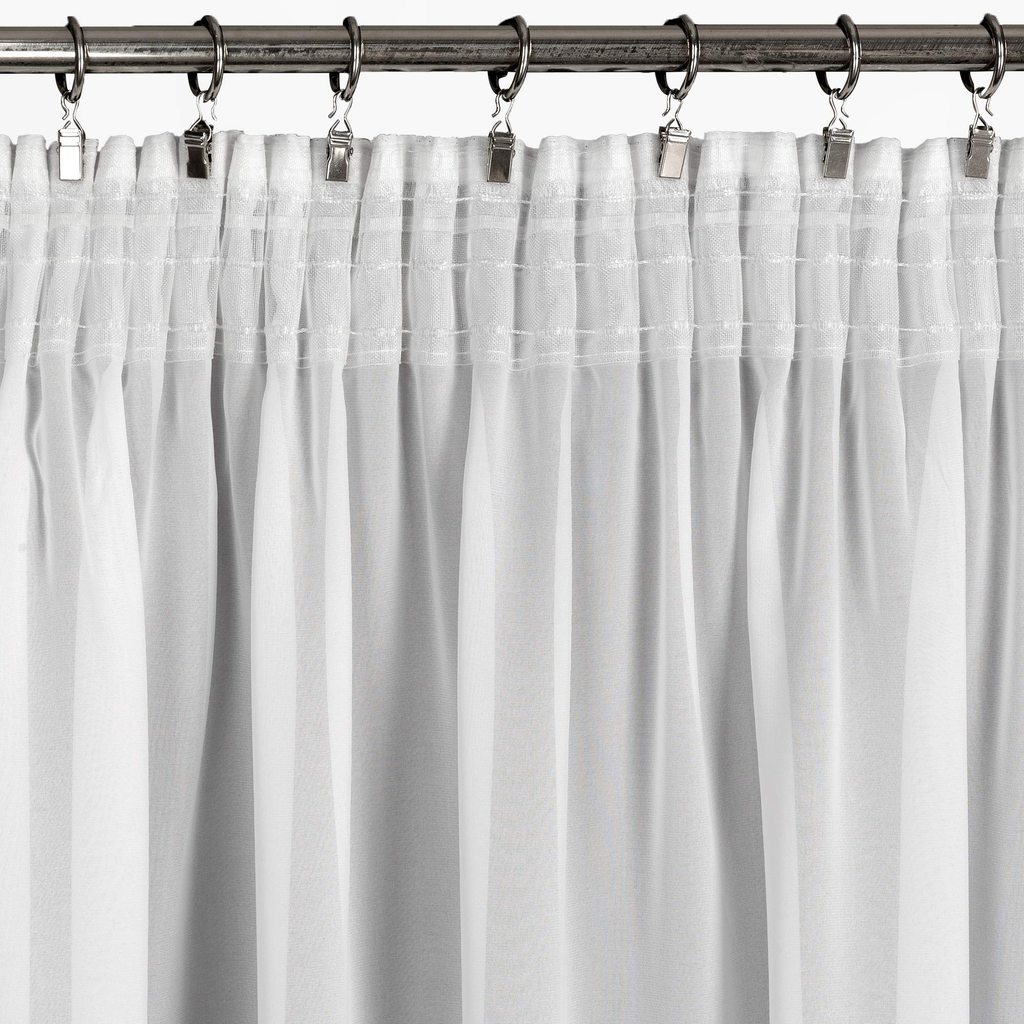 Záclona na páske v bielej farbe DEBRA 140x270 cm