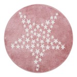Koberec KIDS HVIEZDA okrúhly ružový 120 cm