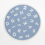 Okrúhly koberec s písmenkami WORDS, 100 cm