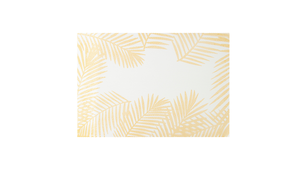 Stolová podložka biela so zlatými listami 30x45 cm
