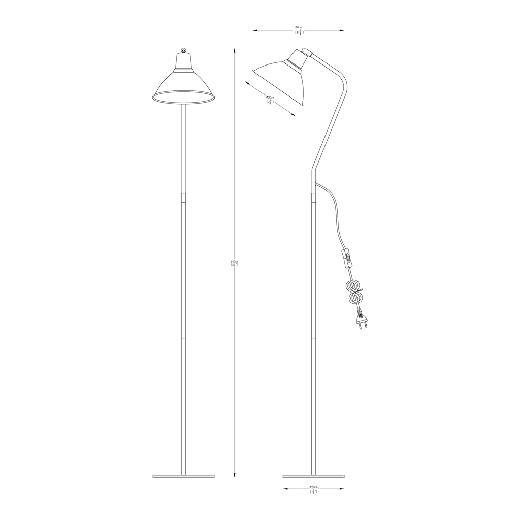 Stojacia lampa CELSO čierna