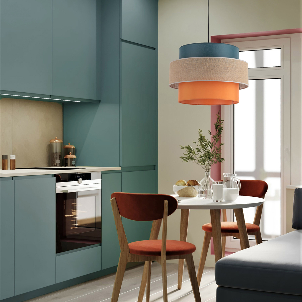 Závesné svietidlo s farebným tienidlom TRIO JUTA