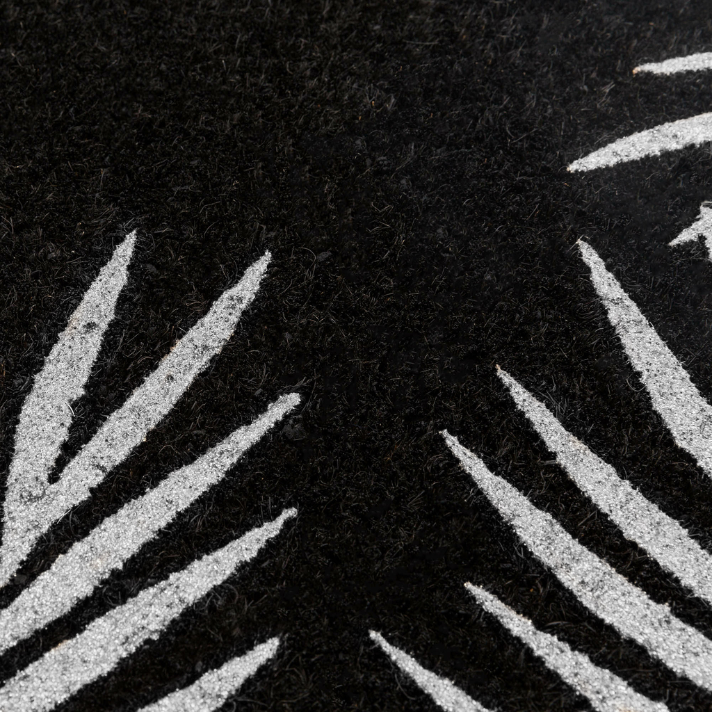 Kokosová rohožka s motívom palmových listov 40x60 cm