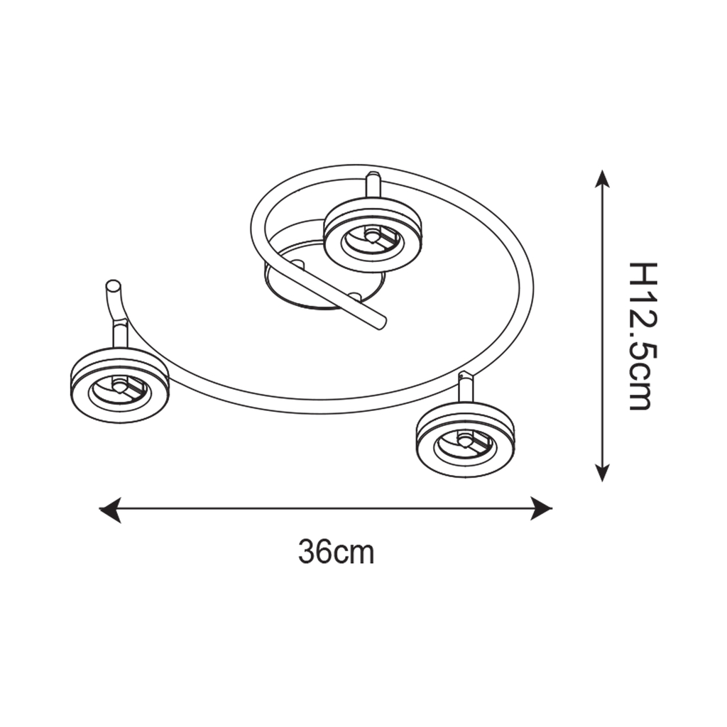 Stropná lampa DRISO LED16032A-3SP