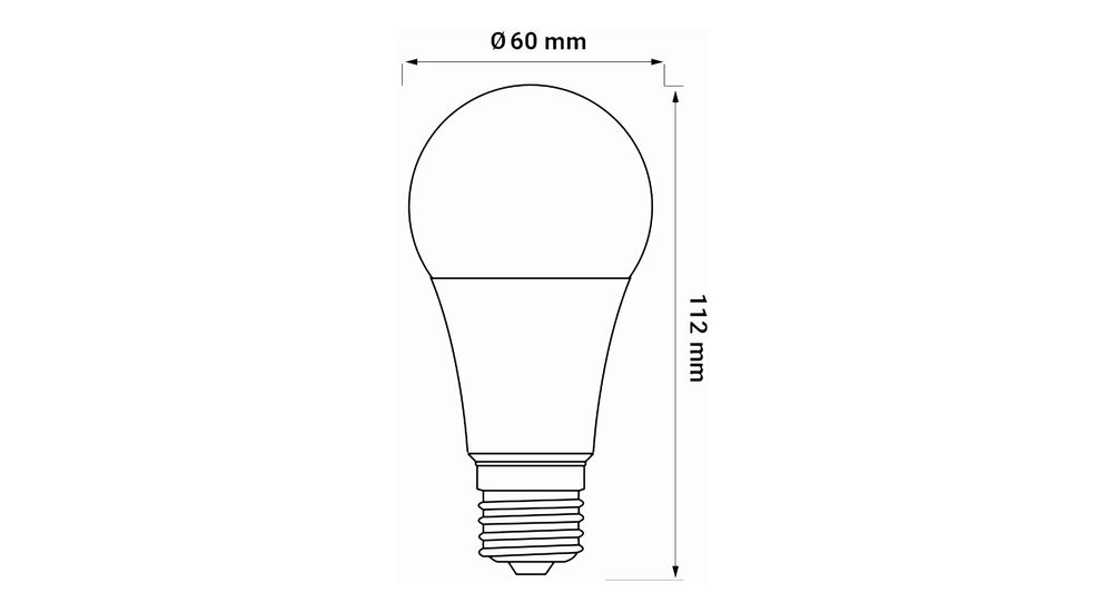 Žiarovka LED E27 10,5W neutrálna farba ORO-ATOS-E27-A60-10,5W-DW