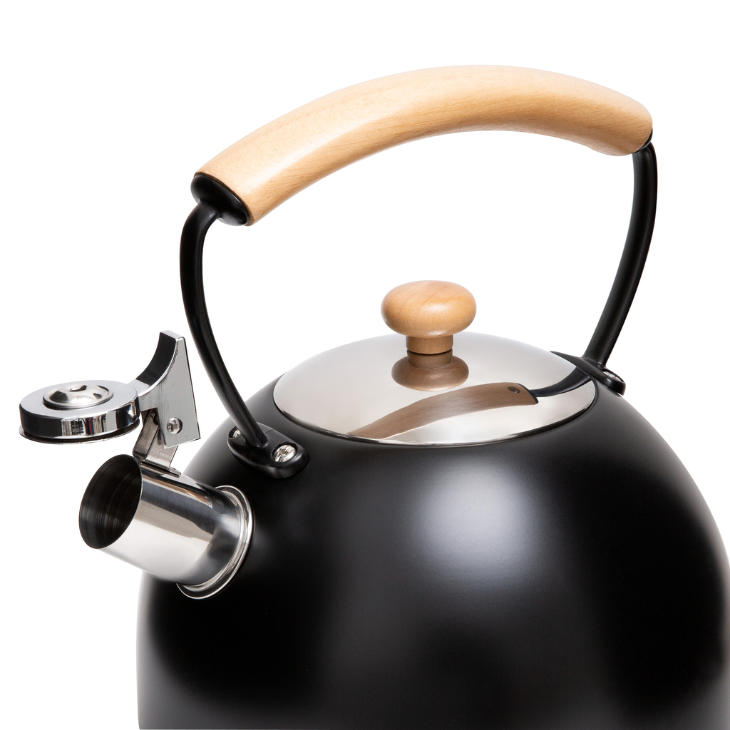 Rýchlovarná kanvica s píšťalkou čierna 2,5 l