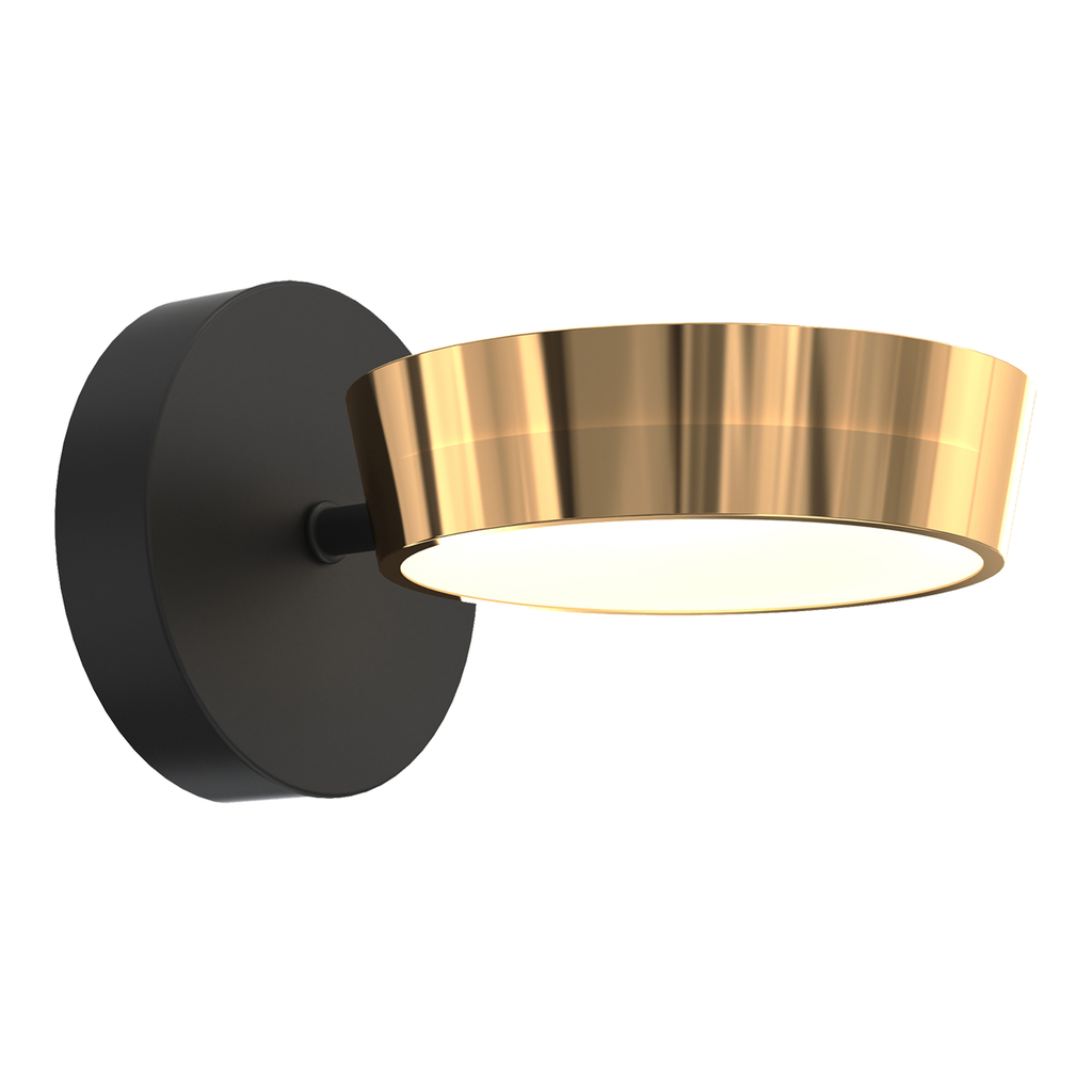 Nowoczesny kinkiet LARA zachęca czarno-złotym wykończeniem oraz energooszczędnym oświetlenie LED. 