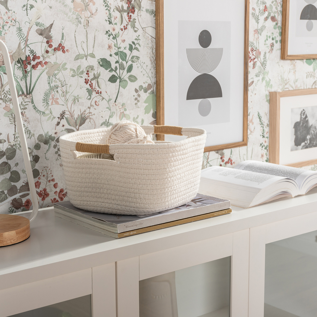 Úložný kôš biely 32x28x15 cm