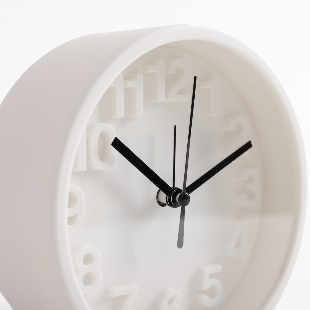 Budík biely 13,1 cm