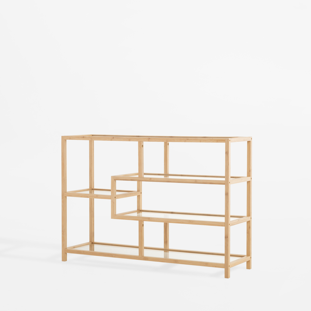 Knižnica z bambusového dreva HORO 79 cm