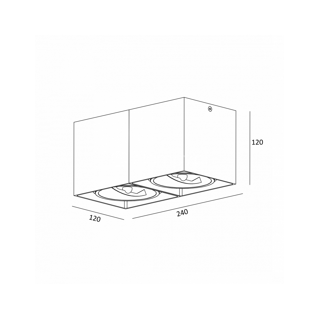 Zapustené 2-bodové svietidlo biele BOX SL 2