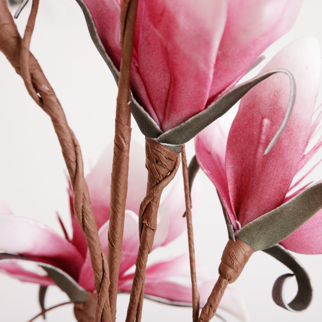 Umelý kvet magnólie 100 cm ružový