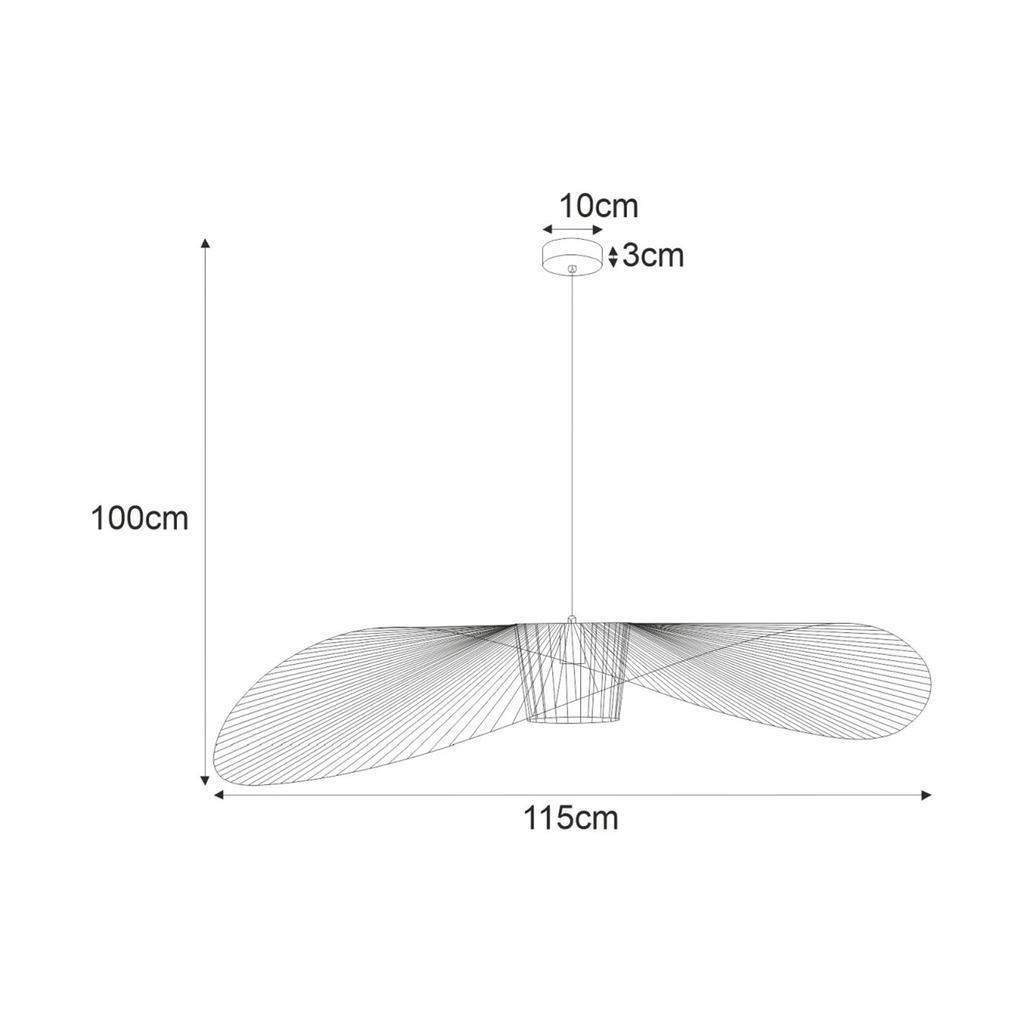 Závesné svietidlo KAPELUSZ čierna
