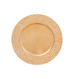 Dekoratívny tanier zdobený zlatý 33 cm