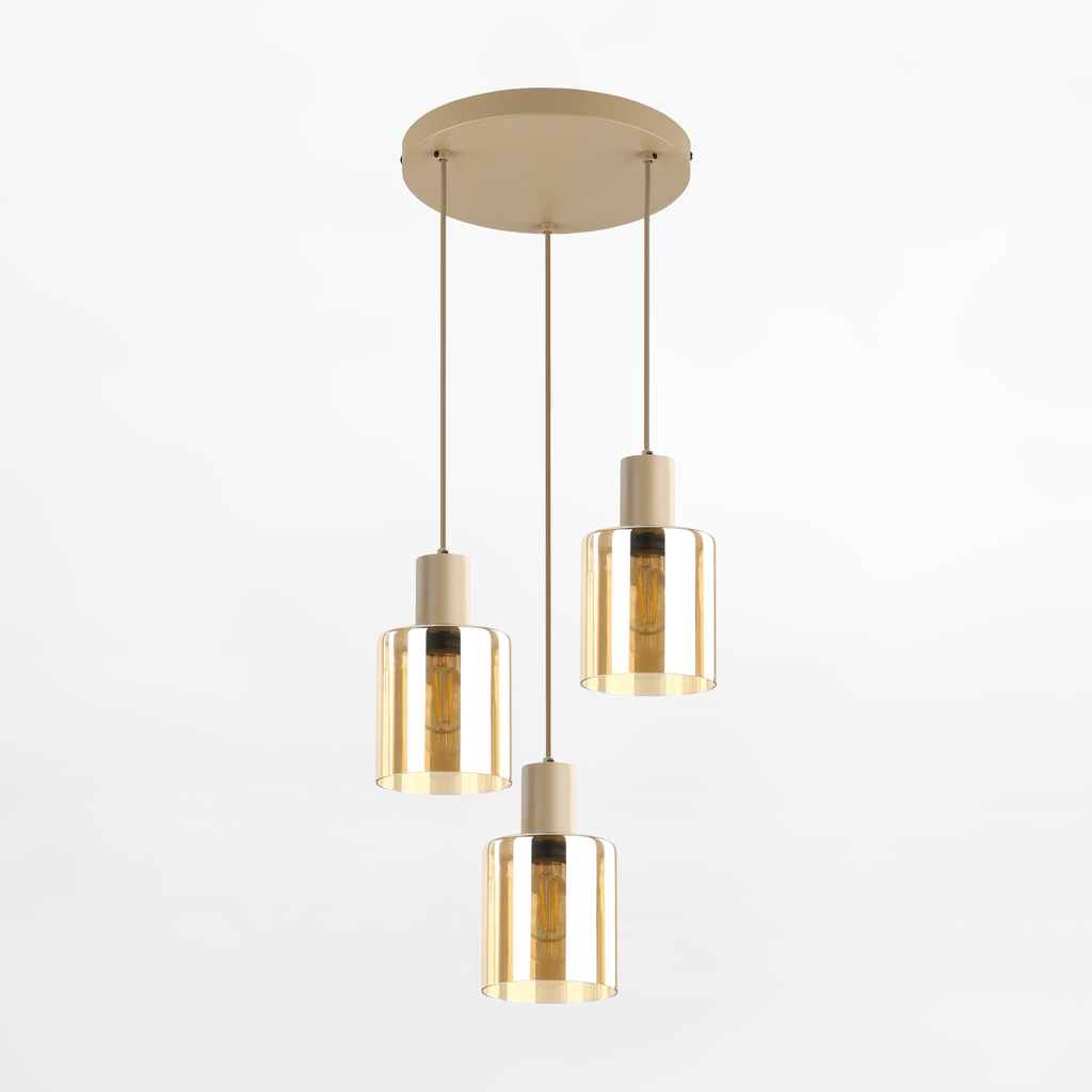 Závesné svietidlo, baldachýn okrúhly svetlohnedý SIERRA SABIA III