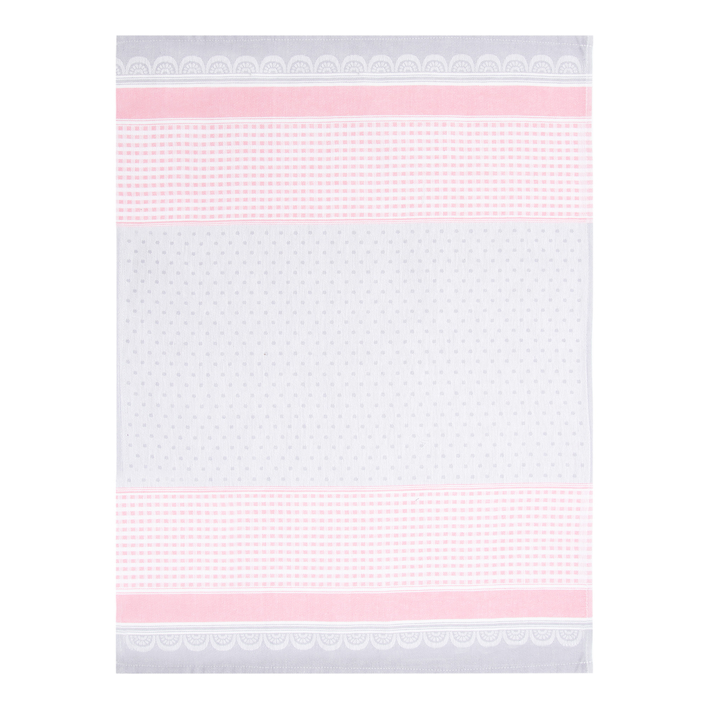 Ružová kuchynská utierka DOTTY 50x70 cm