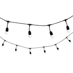 Vonkajšia svetelná reťaz PARTY iP44 5,6 m mliečna