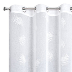 Záves na kruhy biely JESSI 140 x 260 cm