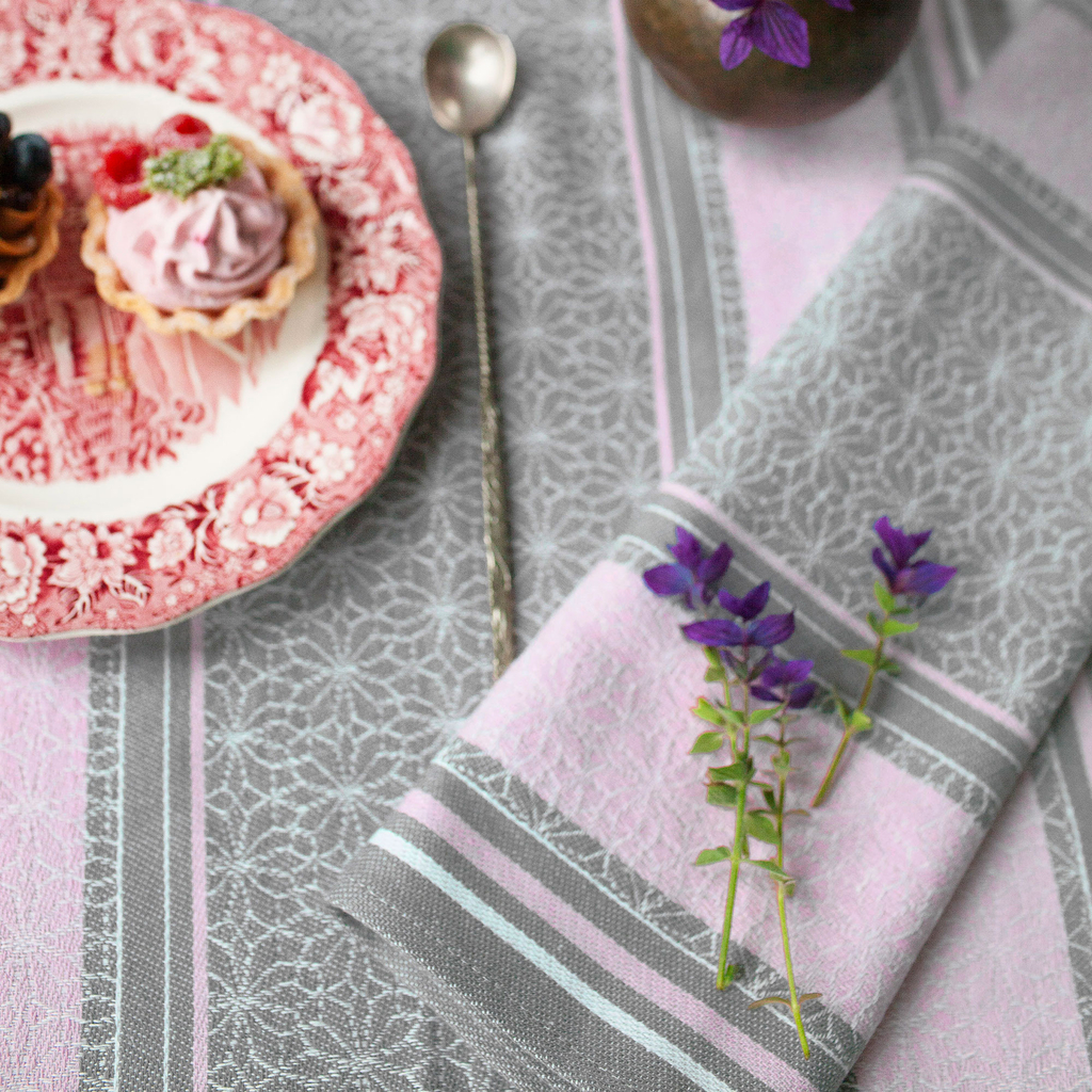 Kuchynská utierka CARINO sivo-ružová 40x60 cm