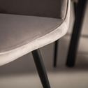 Velúrová stolička ACURO II svetlosivá