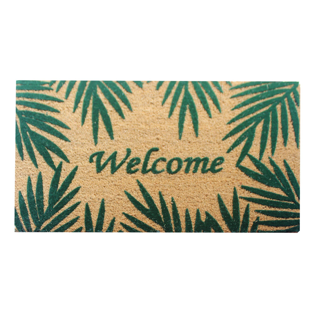 Kokosová rohožka s motívom palmových listov 40x60 cm