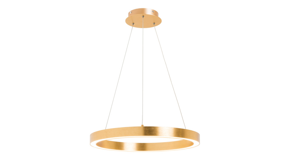 Závesná lampa LED zlatá CARLO 50 cm