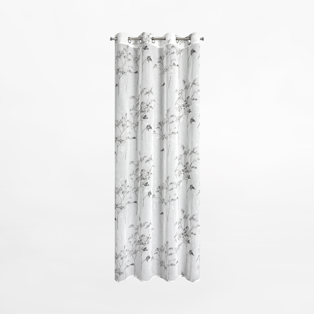 Záclona na priechodkách bielo-strieborná SERMA 140x250 cm