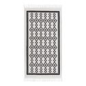 Čiernobiely koberec s kosoštvorcovým vzorom SCANDI 80x150 cm