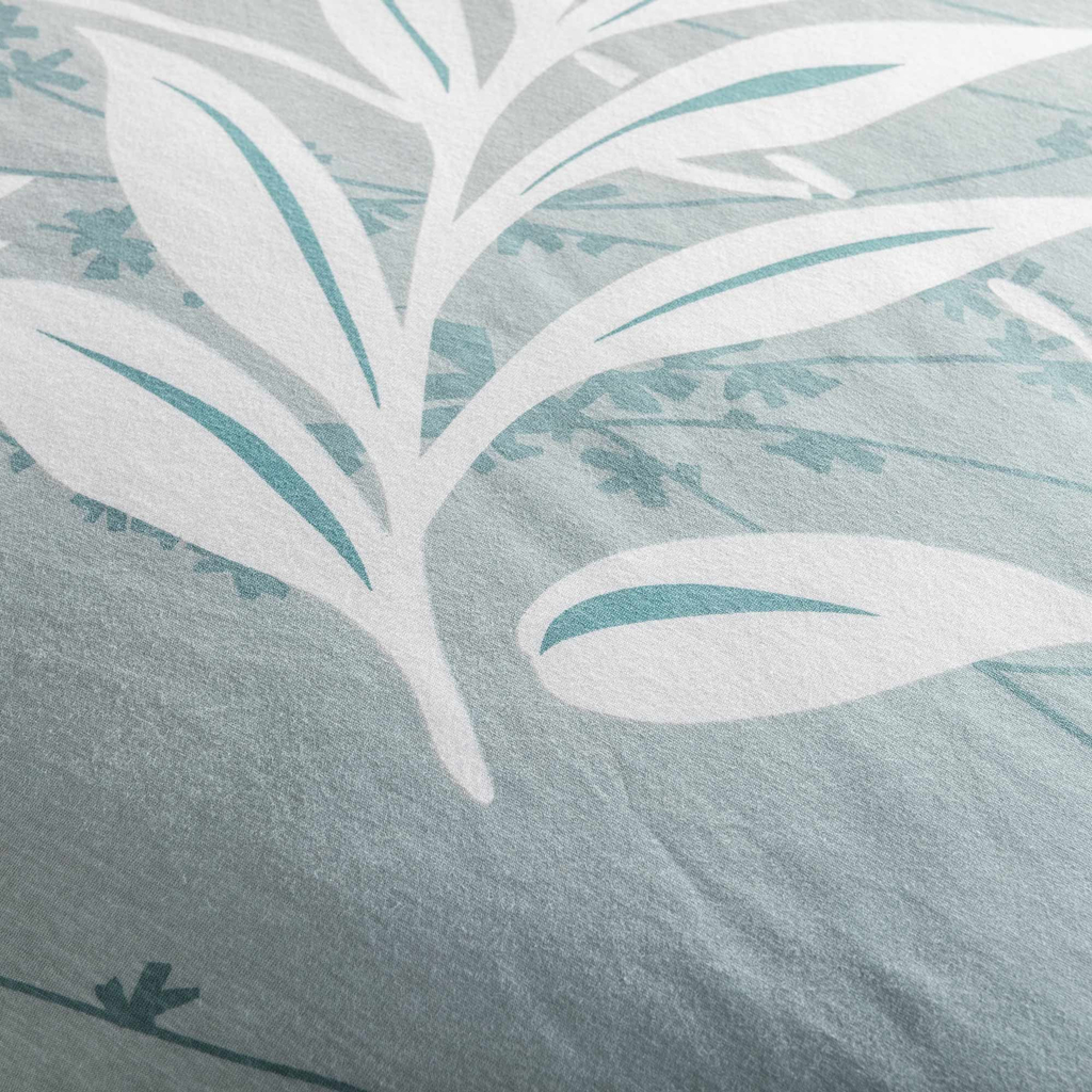 Bavlnená posteľná bielizeň JERSEYLOVE s bielymi listami 160x200 cm