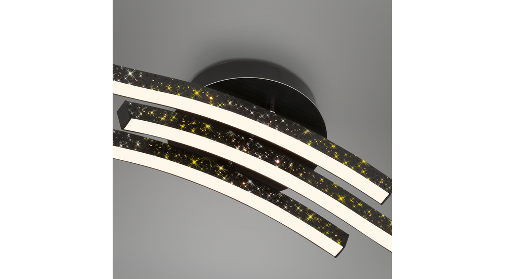 Stropná lampa LED trblietavá čierna REY 80,5 cm