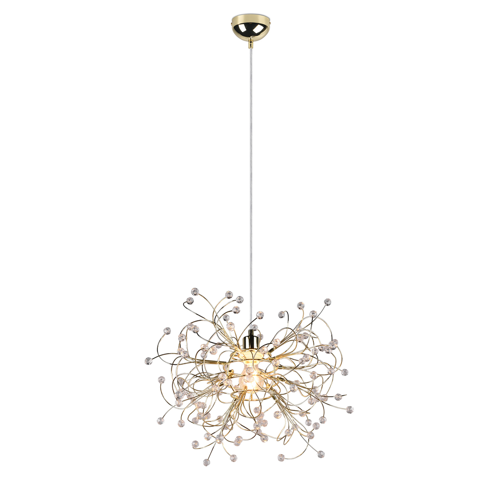 Zlaté závesné svietidlo GLORIA