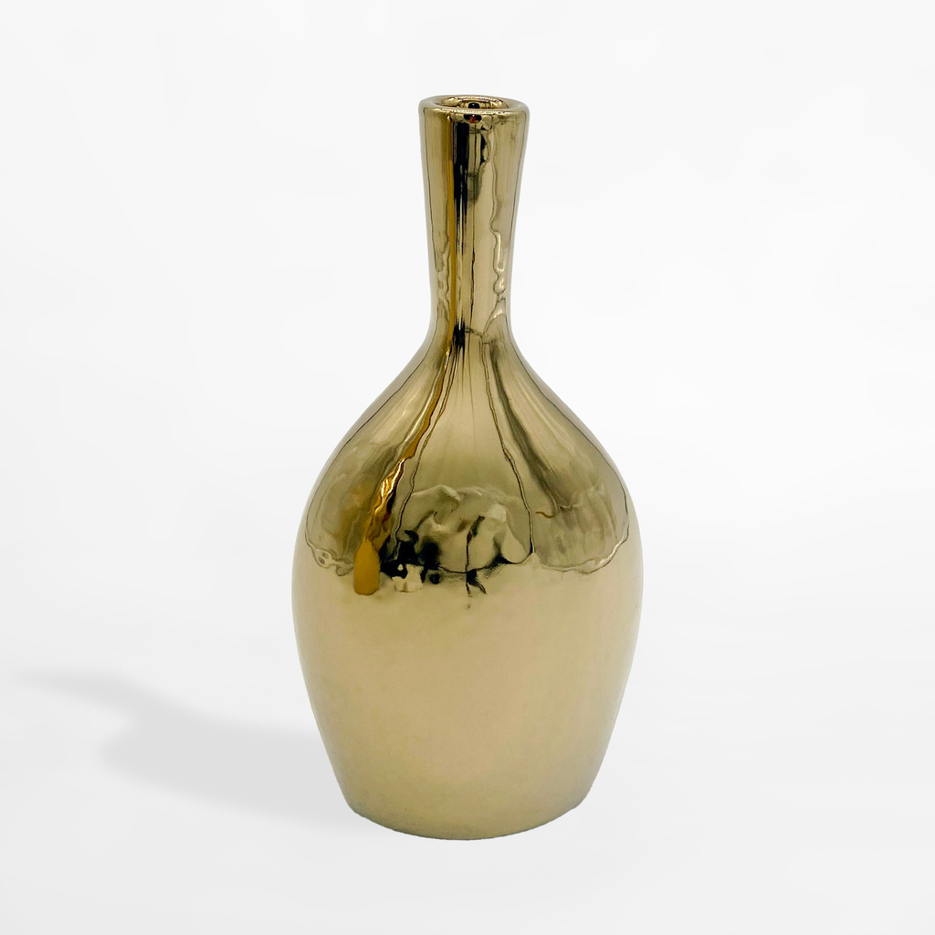 Klasická váza v zlatej farbe 34 cm