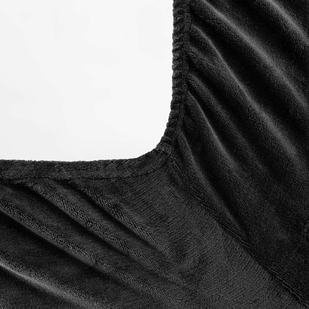 Fleecové prestieradlo čierne FLANO 160x200 cm