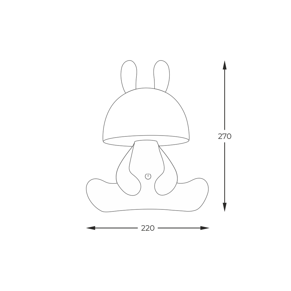 Nočná lampa LED biela KRÁLIK