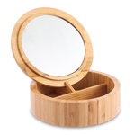 Bambusová krabička organizér so zrkadlom