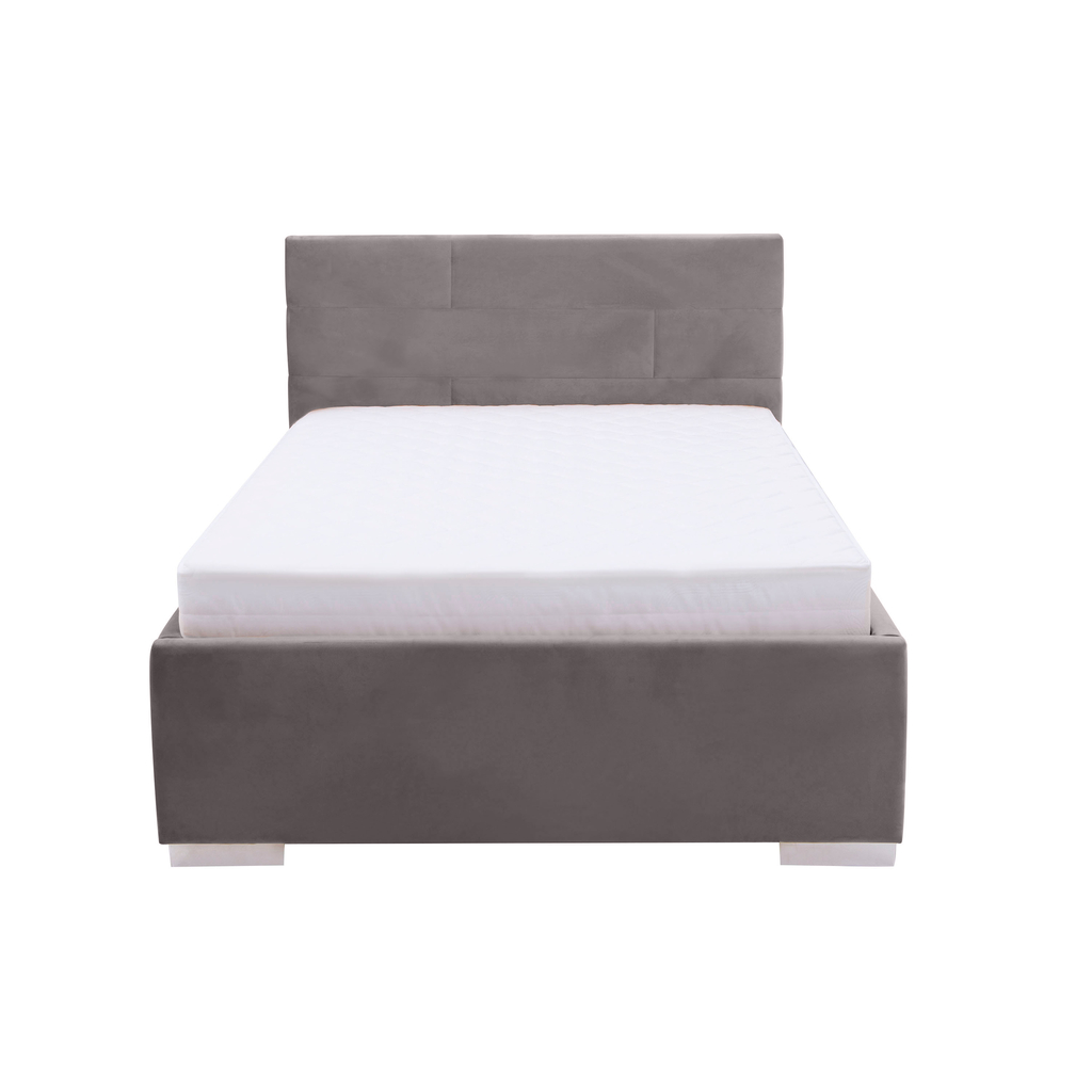 Sivá posteľ MEZO 120x200 cm