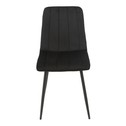 Velúrová stolička čierna ADEK