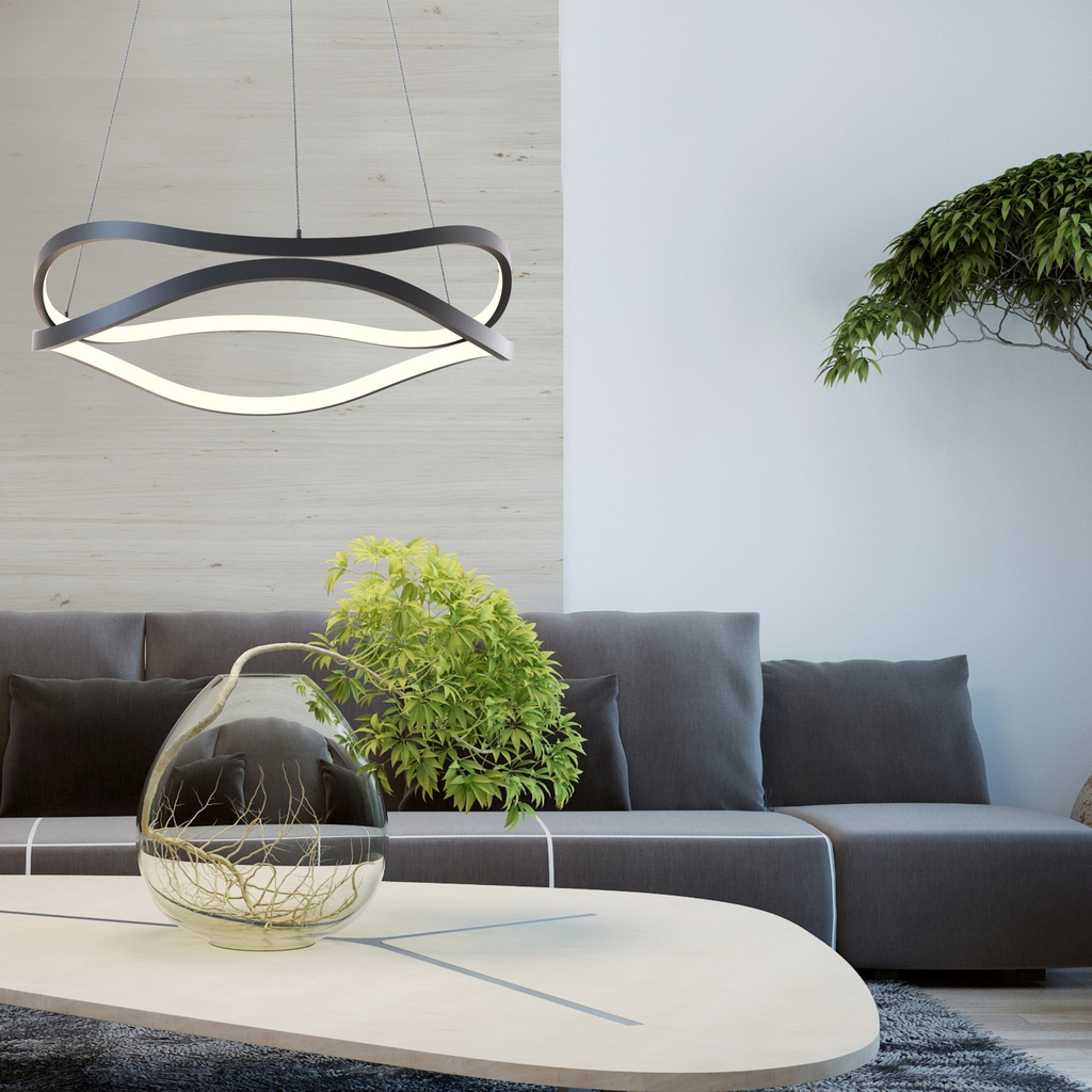 Závesné LED svietidlo čierne HARLEY