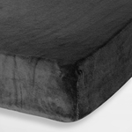 Fleecové prestieradlo čierne FLANO 160x200 cm